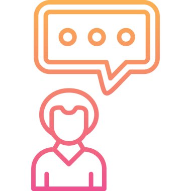 chat web icon simple illustration