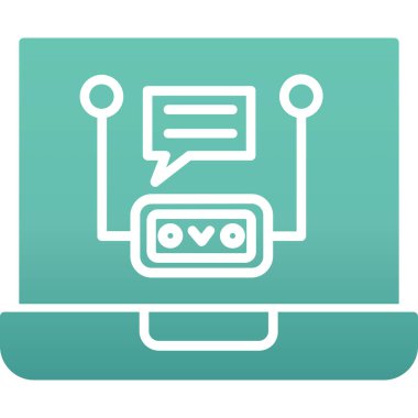 Robot simgesinin vektör illüstrasyonu