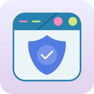 Web Güvenlik Web simgesi, vektör illüstrasyonu