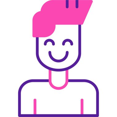 Adamım. Web simgesi basit illüstrasyon