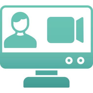 video simgesi, vektör illüstrasyonu