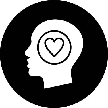 Kalbi olan bir kadının vektör çizimi