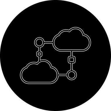 Bulut simgesinin vektör illüstrasyonu