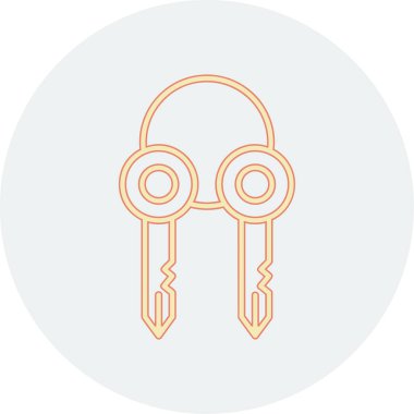 Anahtar simgesi vektör illüstrasyonu