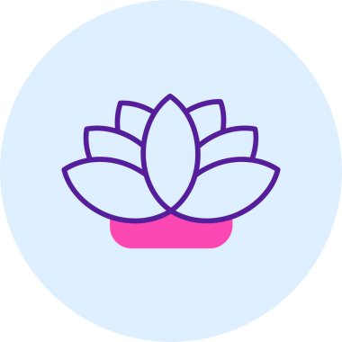 Lotus. Web simgesi basit tasarım