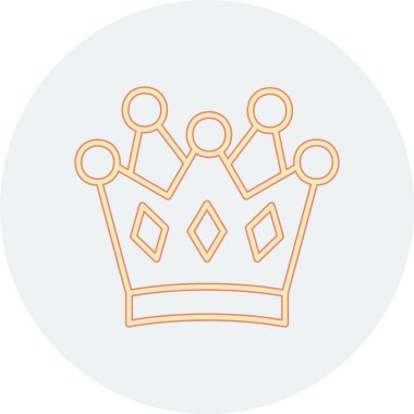 Taç simgesi, vektör illüstrasyonu