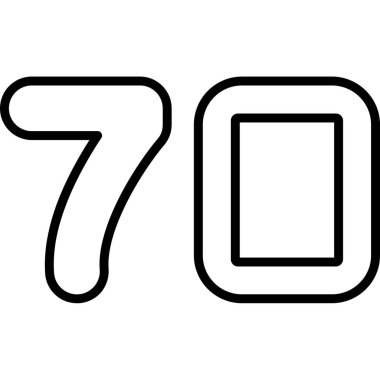 70 'inci yıl dönümü kutlama vektör tasarımı çizimi