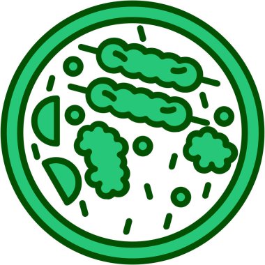 Bakteriler. Web simgesi basit illüstrasyon