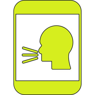 İnsan kafalı akıllı telefon, vektör illüstrasyon