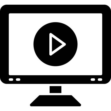 Oynayın. Web simgesi basit illüstrasyon