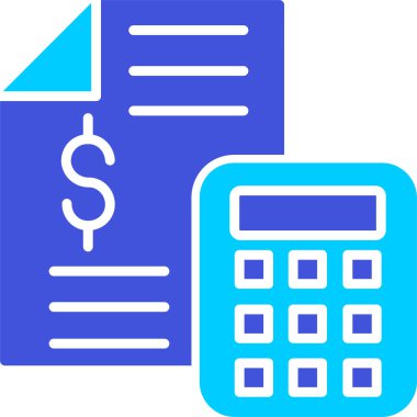 Hesap makinesi. Web simgesi basit illüstrasyon