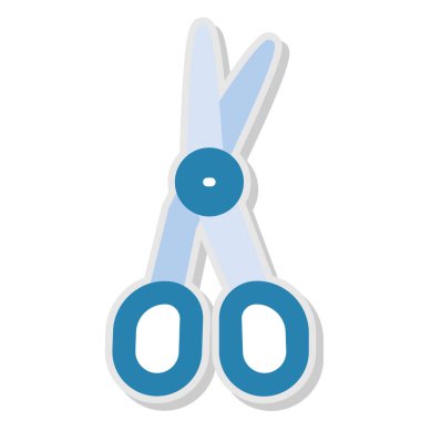 izole edilmiş makas simgesi. vektör çizimi tasarımı