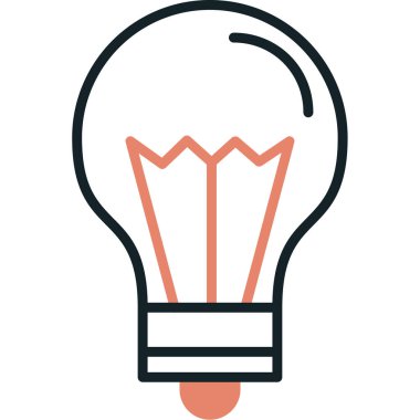 ampul simgesi vektör illüstrasyonu