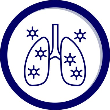 akciğerler web simgesi, basit vektör illüstrasyonu