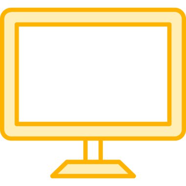 bilgisayar ekranı simgesi, basit vektör illüstrasyonu