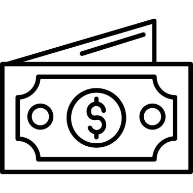 Para çantası simgesi, taslak biçimi