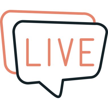 Canlı sohbet simgesi. canlı sohbet logosu tasarımı.