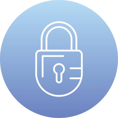 Kilit simgesinin vektör illüstrasyonu