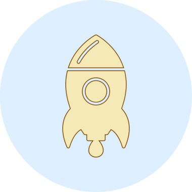 roket ikonu vektör illüstrasyonu