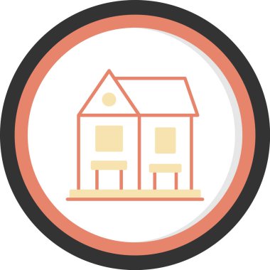 Ev. Web simgesi basit illüstrasyon