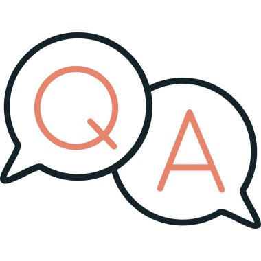 soru yanıtı simgesi ana hat biçiminde