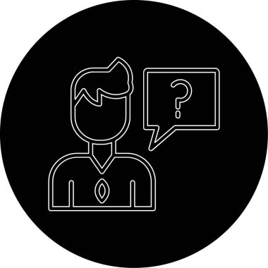 Soru işareti simgesi, basit illüstrasyon