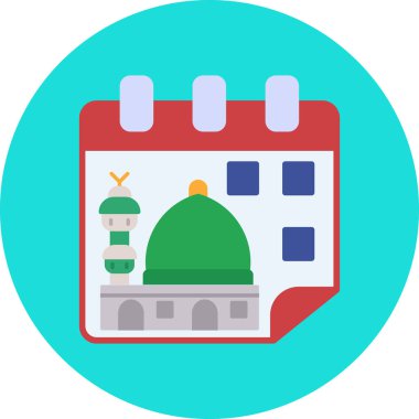 cami vektör dairesi düz simgesi