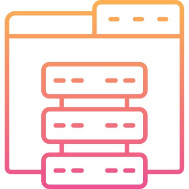 Sunucu. Web simgesi basit illüstrasyon