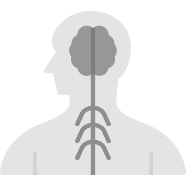 beyin ikonu vektör illüstrasyonu