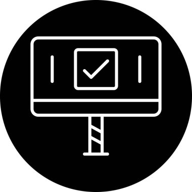 İşaretleme simgesi vektör illüstrasyonunu kontrol et