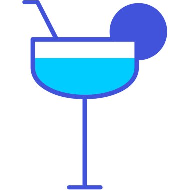 Kokteyl içeceği web simgesi, vektör tasarımı