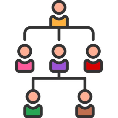 Toplum grubu simgesi. Web için grup topluluk vektör simgelerinin özet çizimi