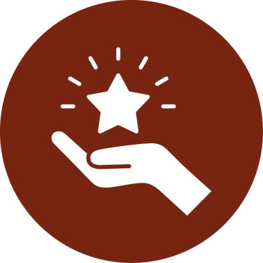 Bir yıldız simgesinin vektör illüstrasyonu