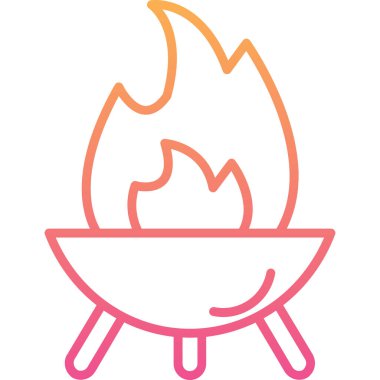 Ateş ikonu. vektör illüstrasyonu