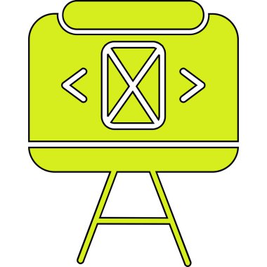 Bir dizüstü bilgisayar simgesinin vektör illüstrasyonu