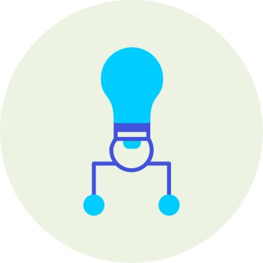 Ampul simgesi. Web için basit fikir vektör simgeleri çizimi.