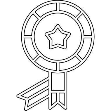 medal with ribbon isolated icon vector illustration design