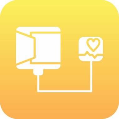 Kalp Vektörü Kabartma Simgesi Tasarımı