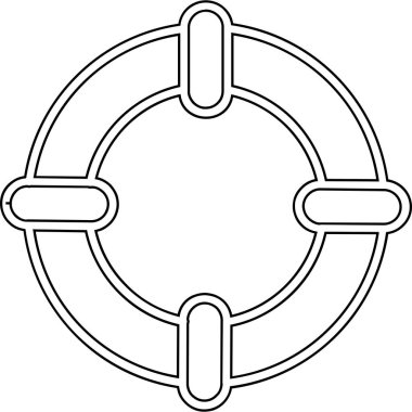 Bir zincir simgesinin vektör illüstrasyonu