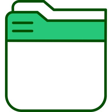 Bir dizin simgesinin vektör illüstrasyonu