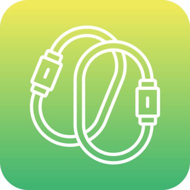 Benzersiz kulaklık vektör çizgisi simgesi