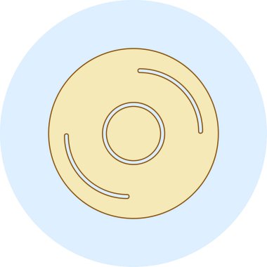 Dairesel bir simgenin vektör illüstrasyonu