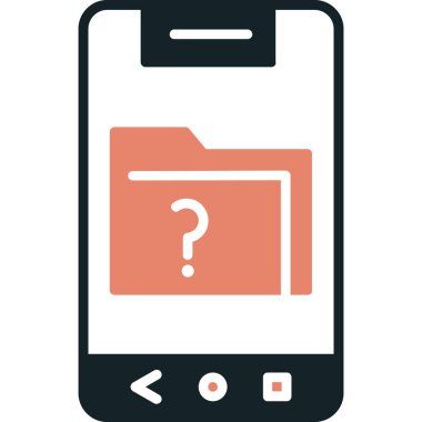 Soru işareti olan cep telefonu