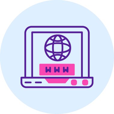 İnternet simgesi modern vektör illüstrasyonu