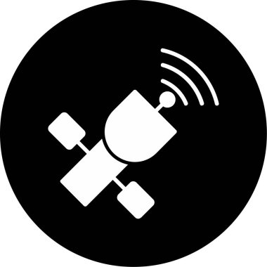 uydu ikonu vektör illüstrasyonu. düz dizayn vektörü