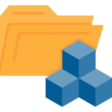 data disk vektör illüstrasyonlu dosya dizini