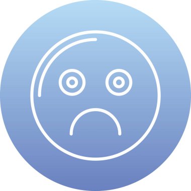 Üzgün surat. Basit tasarım