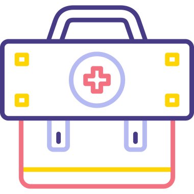 bavul ikonu vektör illüstrasyonu