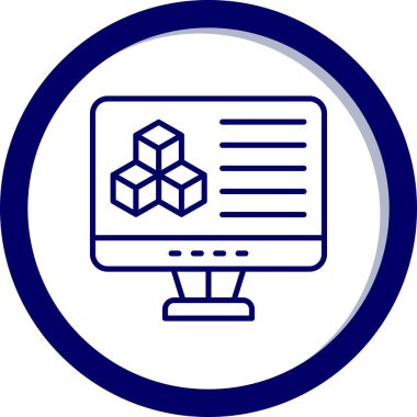 bilgisayar ekranı simgesi, basit tasarım