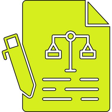 Yasal sözleşme simgesi, vektör illüstrasyonu